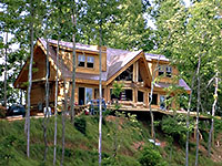 Picture of a hancrafted Log Home 