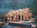 Slokana Log Homes log yard :- Log home for Ljubljana, Slovenia.