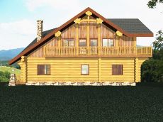 Slokana Log Homes- Vojnik Ranch east side.